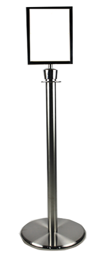 Sign Holder For Flexibarrier Post Rope Stanchions Accessories Post Rope Barriers Barrier Products Flexibarriers Com Producer Of Barrier Products 8.5 x 11 paper sign holder for belt stanchions | free social distancing sign insert. sign holder for flexibarrier post rope stanchions