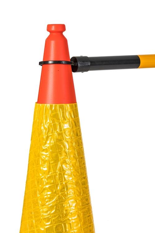Flexibarrier Traffic Cone + Retractable Cone Bar Package (Covers up to